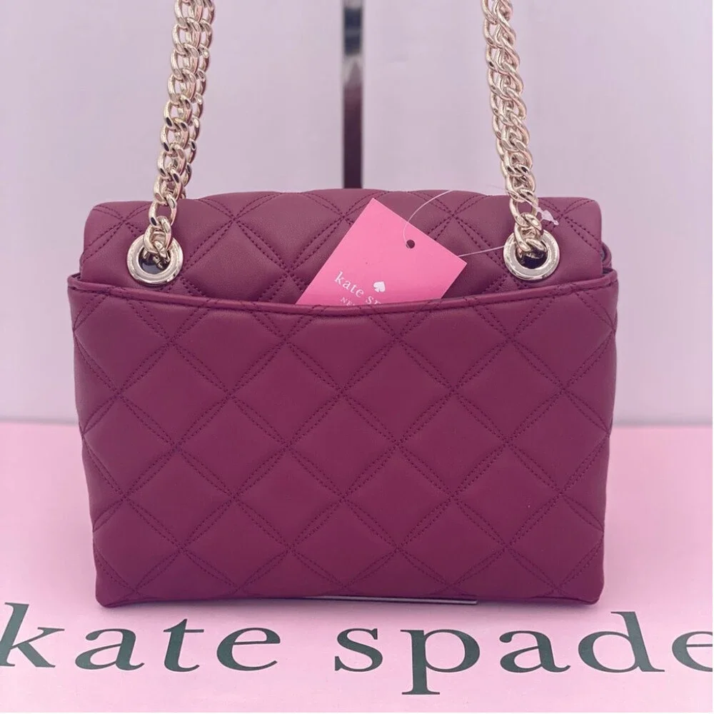 Kate Spade Natalia Quilted Leather Small Flap Crossbody Shoulder Bag